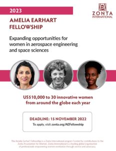 Amelia Earhart Fellowship 2023